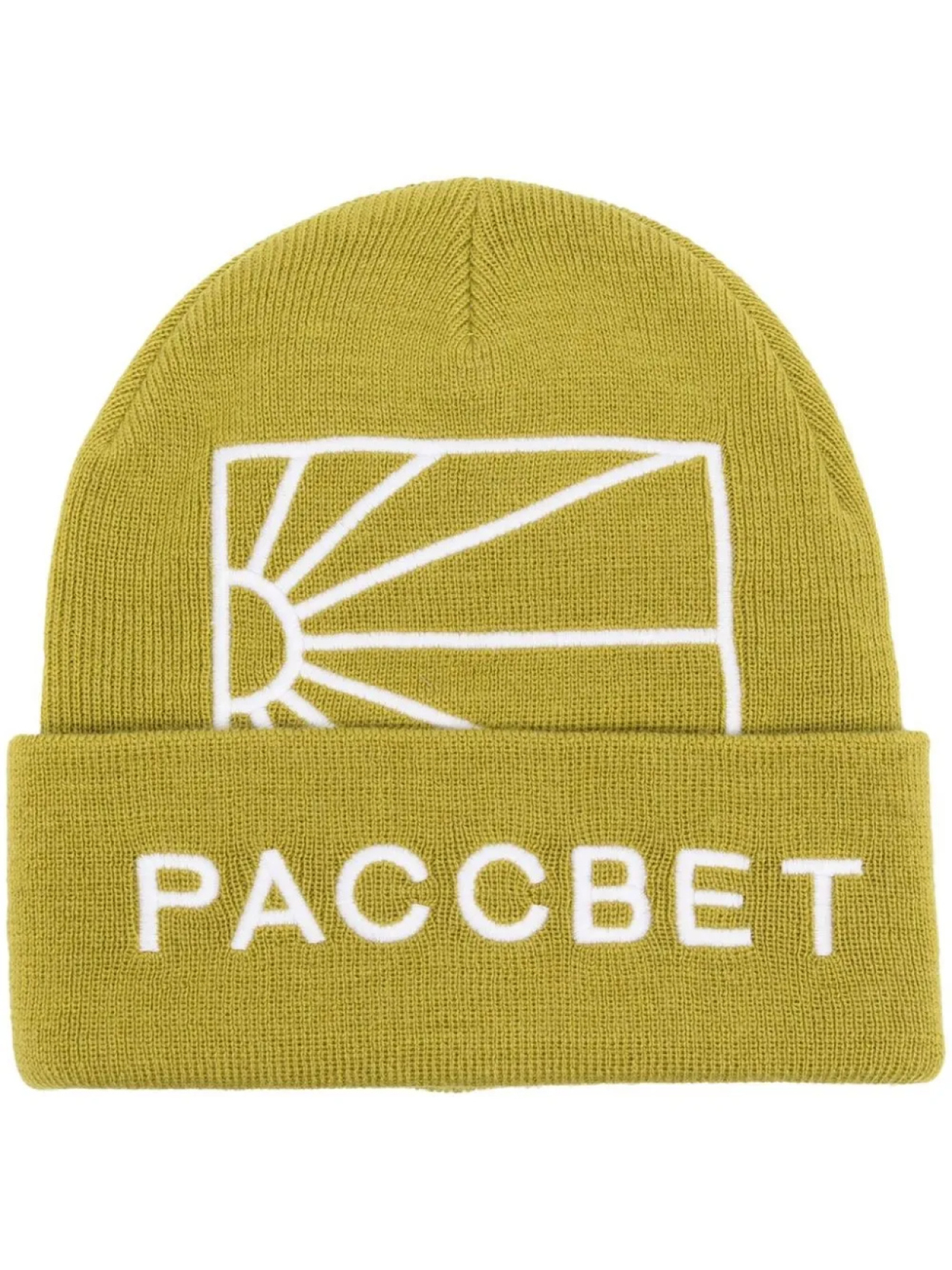 

Шапка бини с вышитым логотипом RASSVET, зеленый
