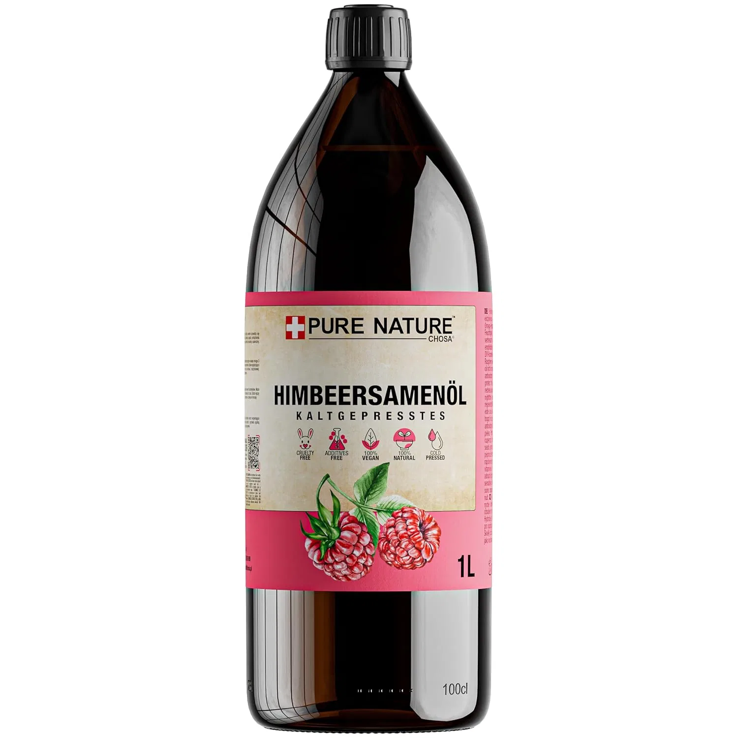 Органическое масло семян малины PURE CHEMICAL холодного отжима 1000 мл Pure Chemical By Chosa, Raspberry Seed Oil