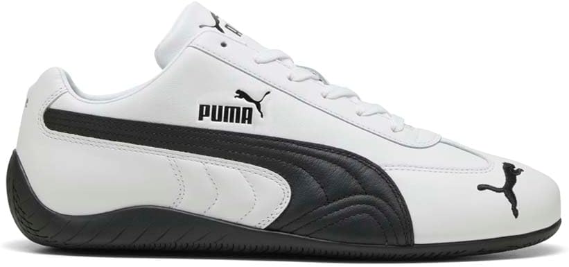 

Мужские кроссовки PUMA Speedcat из кожи с шнуровкой для повседневной носки - белые
