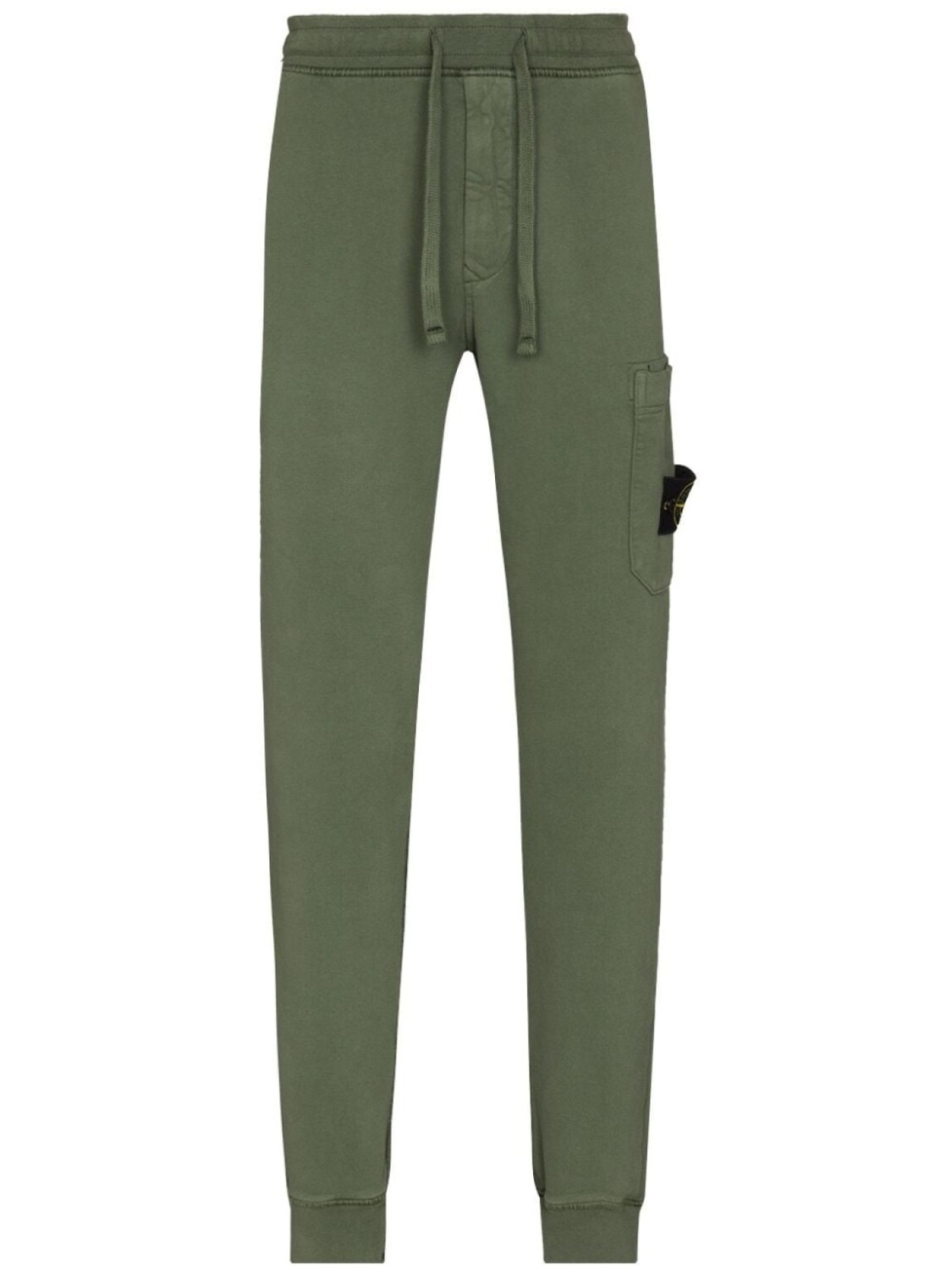 Stone Island зауженные спортивные брюки с кулиской, зеленый