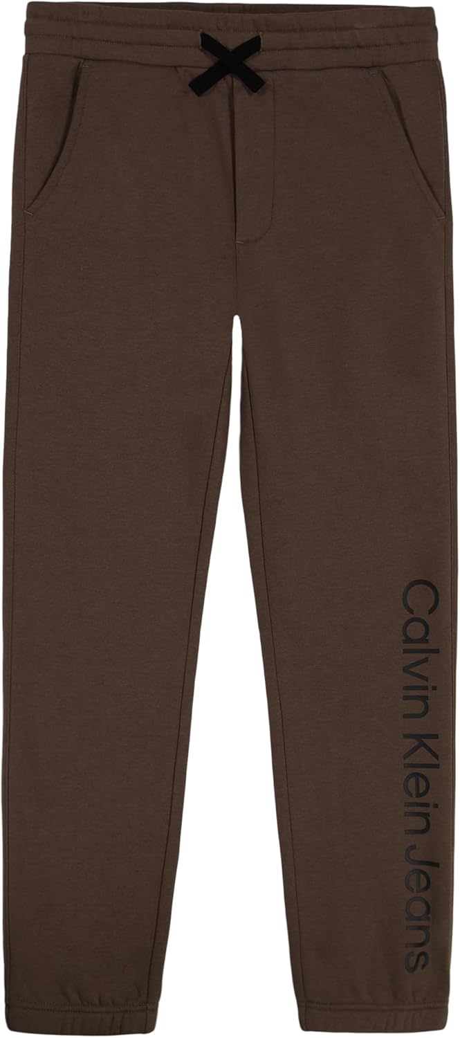 

Спортивные брюки Calvin Klein для мальчиков из флиса, застегивающиеся на шнурок, Ckj Coffee Quartz