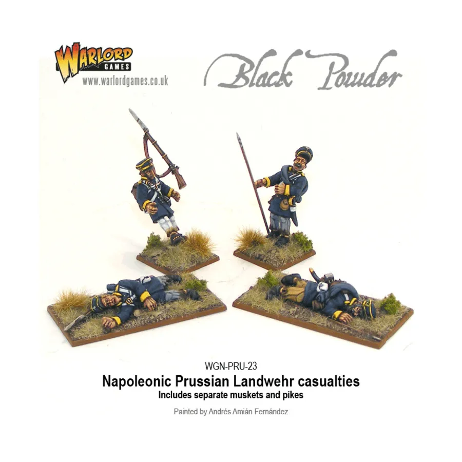 

Потери прусского ландвера — ромашки, Black Powder - Napoleonic Wars 1789-1815 - Prussian (28mm)