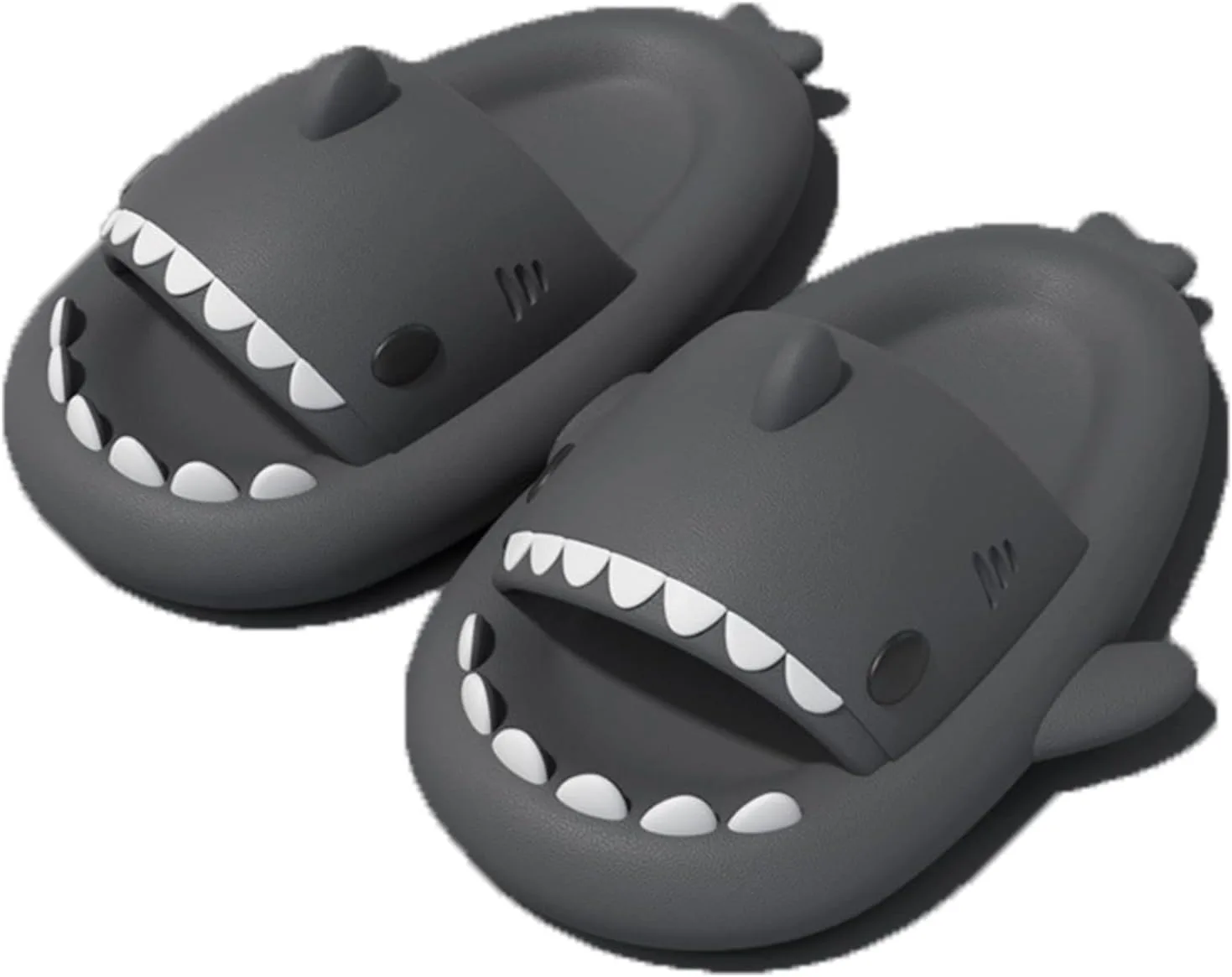 AioTio Shark тапочки, женские тапочки, мужские мягкие тапочки с удобной посадкой на подошве, удобные нескользящие тапочки для душа и ванны, плжные сандалии Shark, уютные шлепанцы Shark, черный