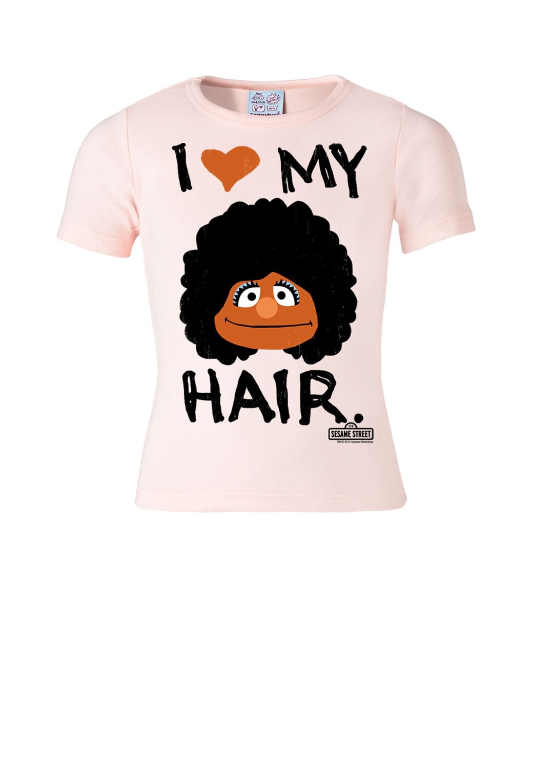 

Футболка Детская Улица Сезам - Я люблю свои волосы LOGOSHIRT, цвет Pastel Pink