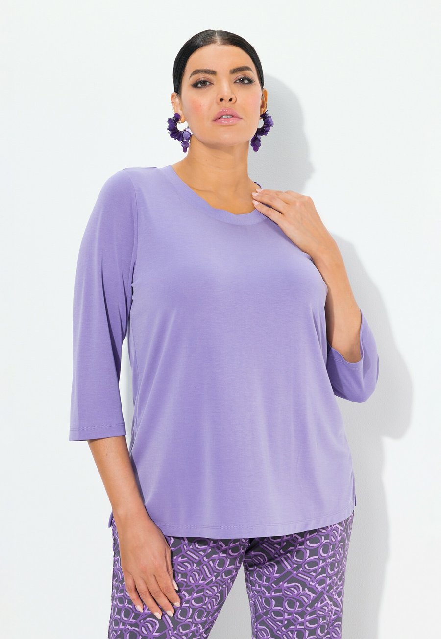 

Топ Ulla Popken Long sleeved top, Lavender/Blue