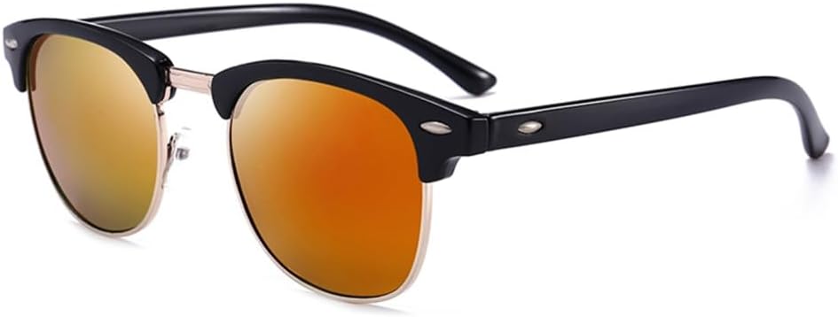 

Мужские солнцезащитные очки Женские солнцезащитные очки Поляризованные Мужские очки с синими зеркальными линзами Поляризованные солнцезащитные очки для водителя VFDHN, 8 Black Orange
