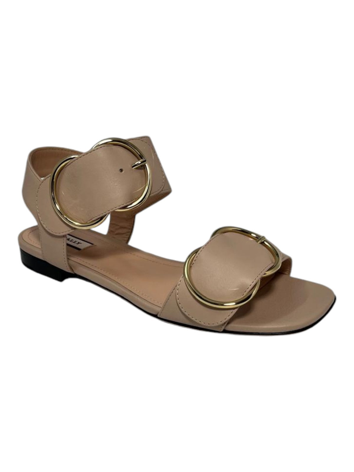 Женские сандалии Bally Casila 6225701 из кожи ягненка на плоской подошве, бежевый