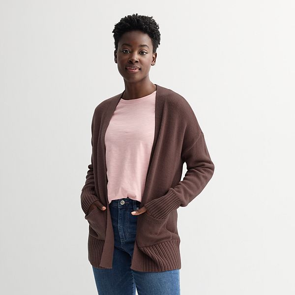 

Кардиган длинный с открытой передней частью для миниатюрных Sonoma Goods For Life, Naveena Plum