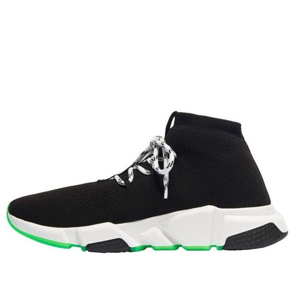 

Кроссовки speed lace up trainer 'black neon green' Balenciaga, черный