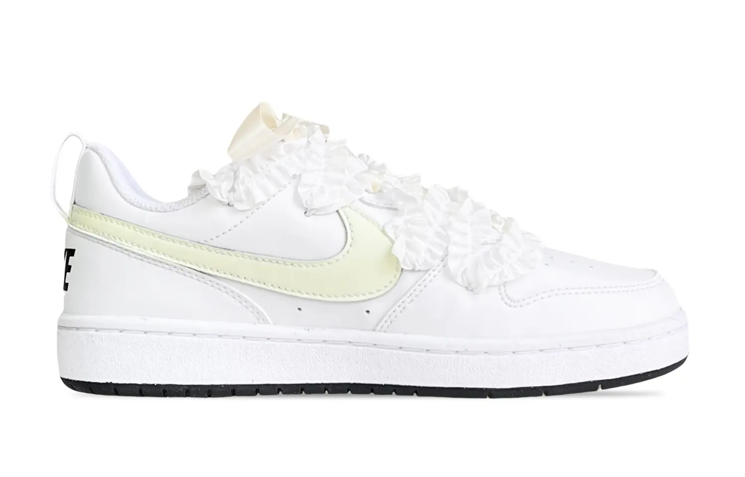 

Кроссовки Nike Court Borough Skateboarding Shoes Women's Low-top White/yellow, слоновая кость, Бежевый, Кроссовки Nike Court Borough Skateboarding Shoes Women's Low-top White/yellow, слоновая кость