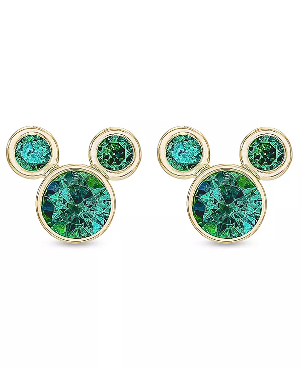 

Детские серьги-гвоздики с Микки Маусом из кубического циркония, золото 14 карат Disney, may