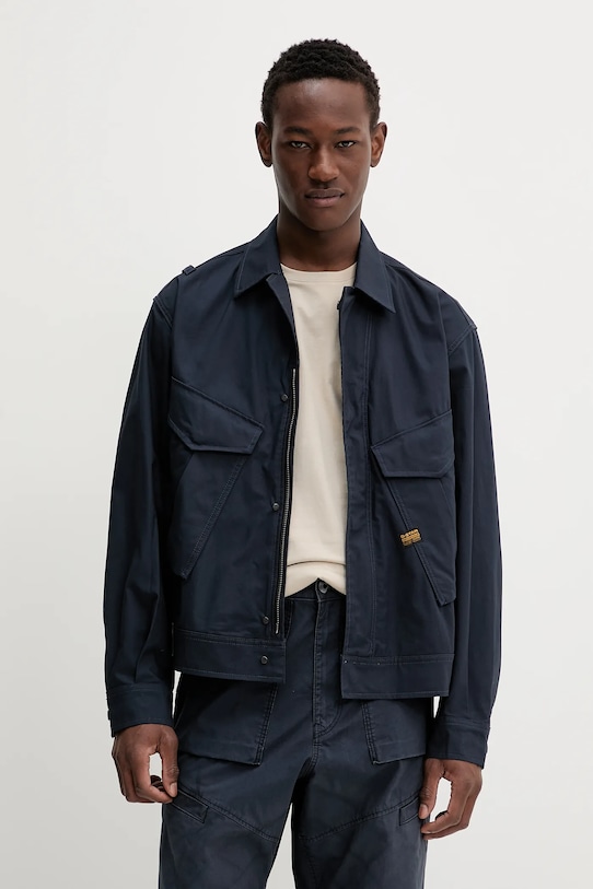 

Хлопковая куртка G-Star, темно-синий