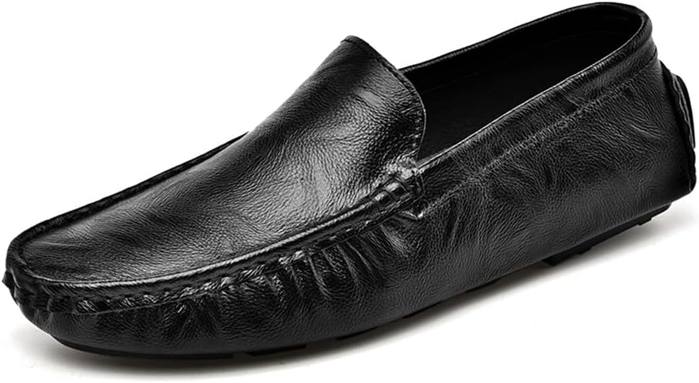 

Мужские повседневные лоферы LEADER SHOW, мокасины на слипонах, плоская подошва, лодочные туфли для повседневного и делового стиля, обувь, черный
