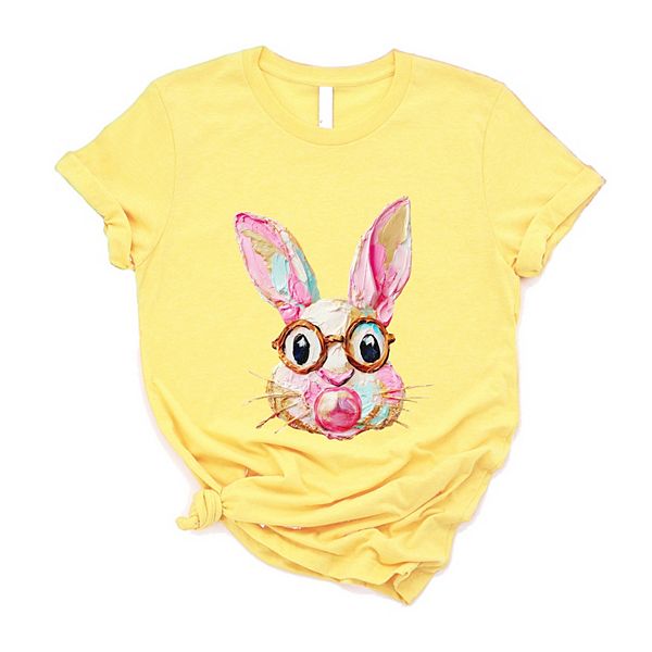 

Футболка с принтом Bunny face textured paint Simply Sage Market, Yellow, Зеленый, Футболка с принтом Bunny face textured paint Simply Sage Market, Yellow