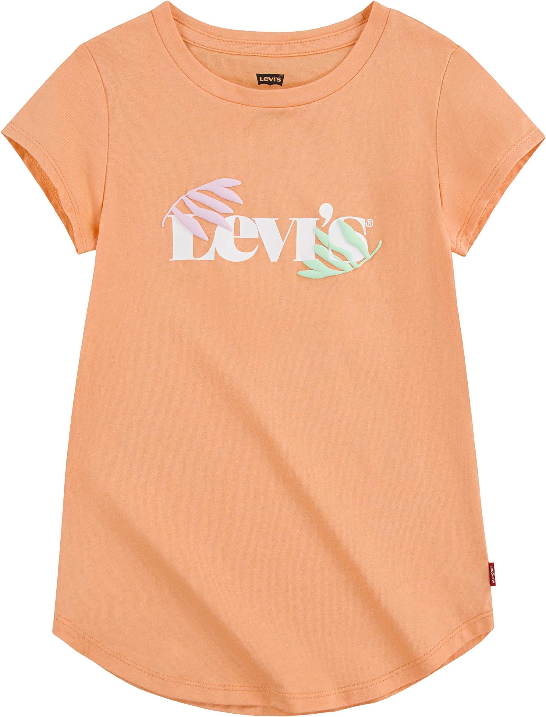 

Футболка Levi'S Round Hem Graphic Tee Shirt, цвет Canteloupe