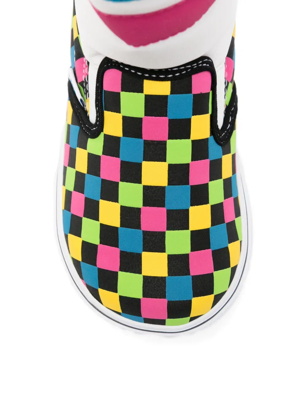 Мягкие ботинки с клетчатым принтом Vans Kids, белый — фото 3