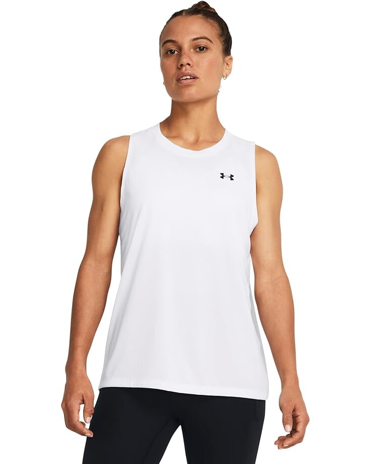 

Топ Under Armour Tech Tank Solid, белый/черный