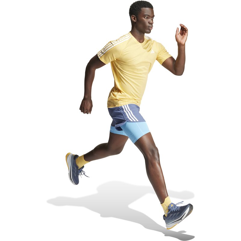 Футболка с тремя полосками «Own the Run» Adidas, цвет semspa — фото 4