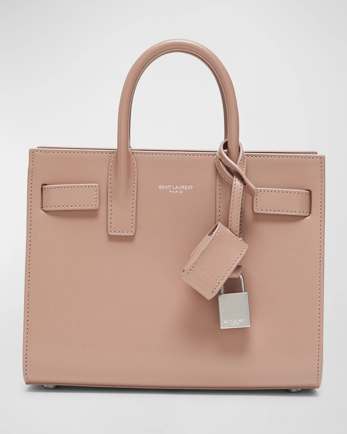 

Сумка Sac De Jour Nano с верхней ручкой из гладкой кожи Saint Laurent, цвет Vintage Rose