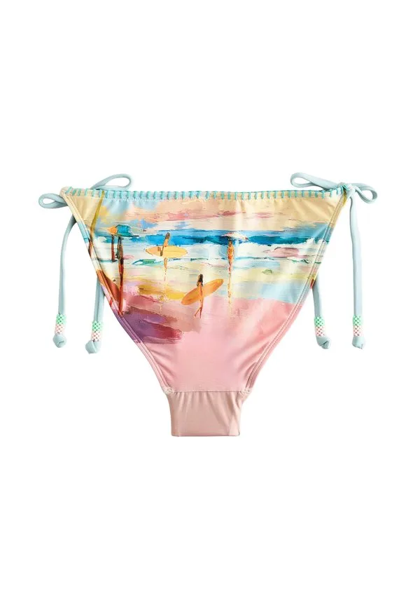 Плавки от бикини с завязками по бокам и принтом Next, Surfer Scenic Print