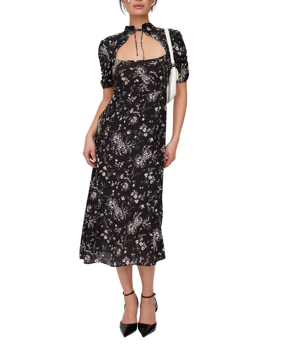 

Женское длинное платье с принтом Сад примул Lily and Lionel London, Black