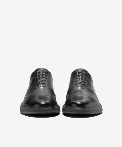 Мужские туфли из натуральной кожи Original Grand City Spectator Cap Toe Oxford COLE HAAN черные — фото 3