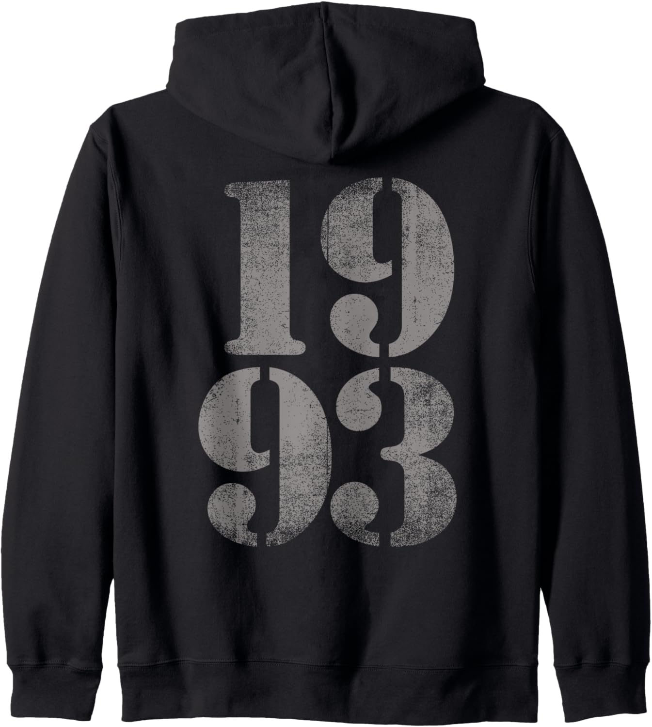 

Винтажная толстовка на молнии в стиле ретро с эффектом потертости, выпущенная к дню рождения 1993 года Retro Style Birth Year Apparel Gifts, черный