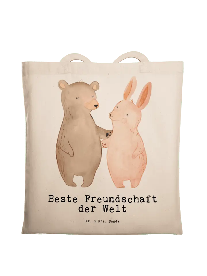 

Сумка для переноски Mr & Mrs Panda Hase Beste Freundschaft der Welt mi, кремовый