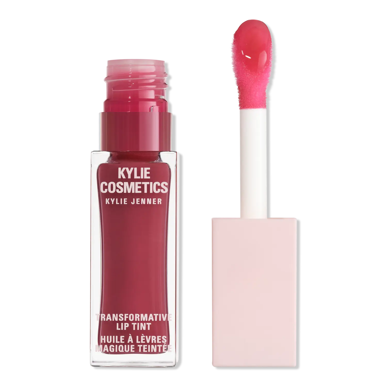 

Блеск для губ Transformative Lip Tint KYLIE COSMETICS, Always Rosy (deep rose transforms to a natural-looking pink tint)