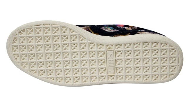 Мужские кроссовки Basket Classic lo x hoh vel с текстильной шнуровкой 357518 03 Puma, черный — фото 4