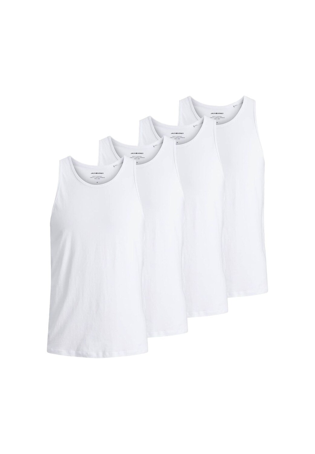 

Мужская футболка, 4 шт. в упаковке - JACBASIC CREW NECK TEE, с коротким рукавом, однотонная, хлопок JACK & JONES