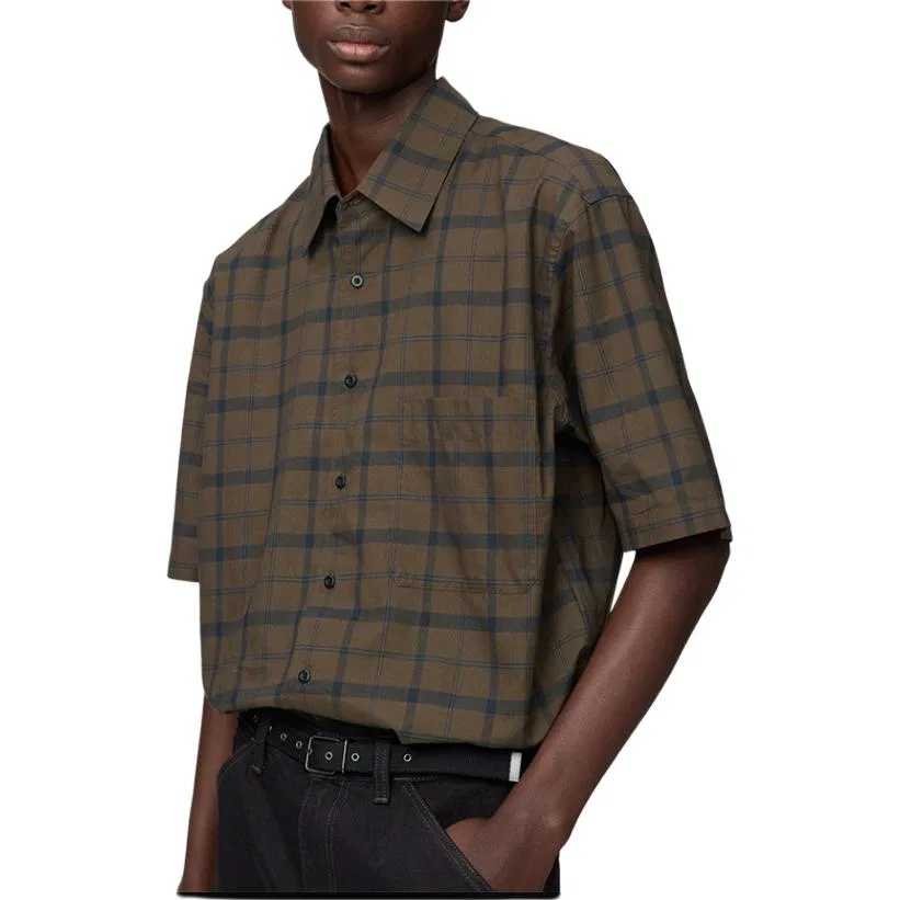 Рубашка U Collection SS26 Unisex UNIQLO, 39 Brown Black — фото 3