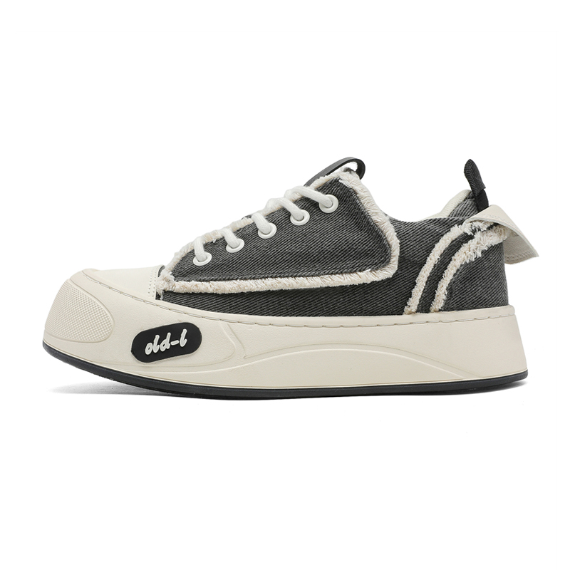 

Абразивостойкие дышащие низкие скейтерские кроссовки для мужчин с эффектом увеличения роста OUBT, черный