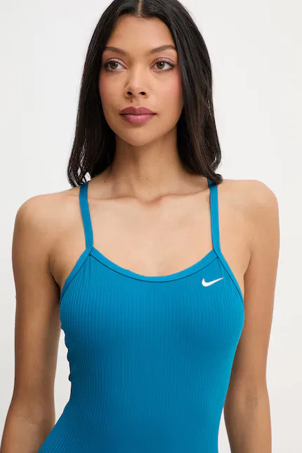Купальник слитный спортивный Nike, бирюзовый — фото 4