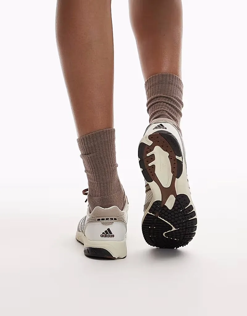 Кроссовки Adidas Originals Adios OG в бело-коричневом цвете — фото 2
