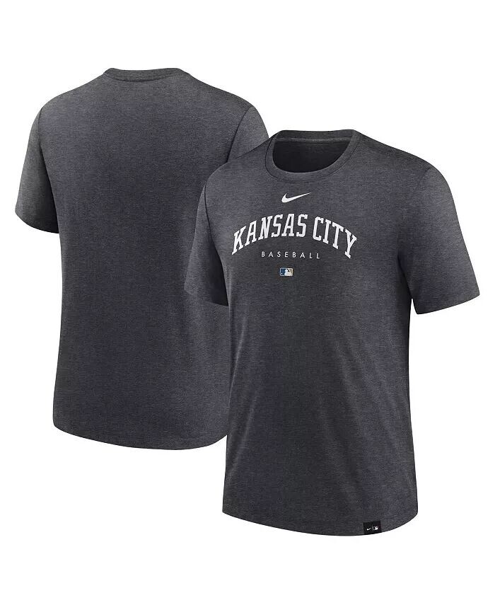 

Мужская футболка цвета «Хезер уголь» Kansas City Royals Authentic Collection Early Work Tri-Blend Performance Nike