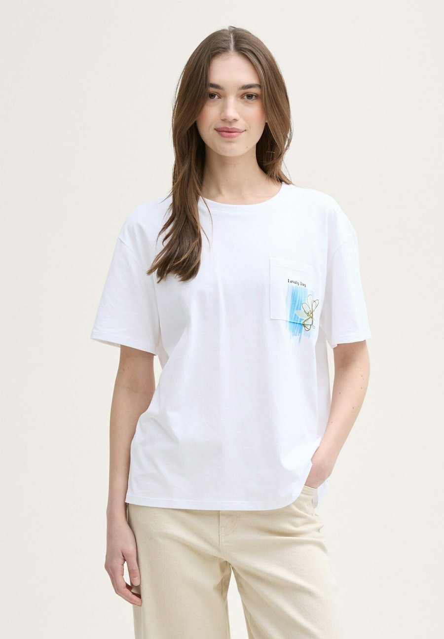 

Футболка TOM TAILOR DENIM MIT BRUSTTASCHE, White