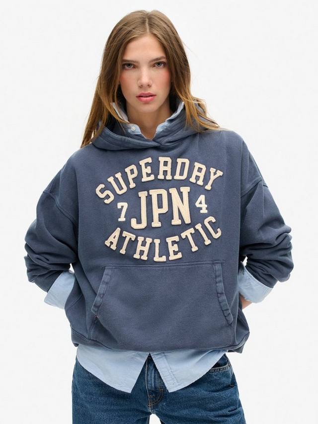 

Худи оверсайз с аппликацией Athletic Essentials Superdry, Mariner Navy