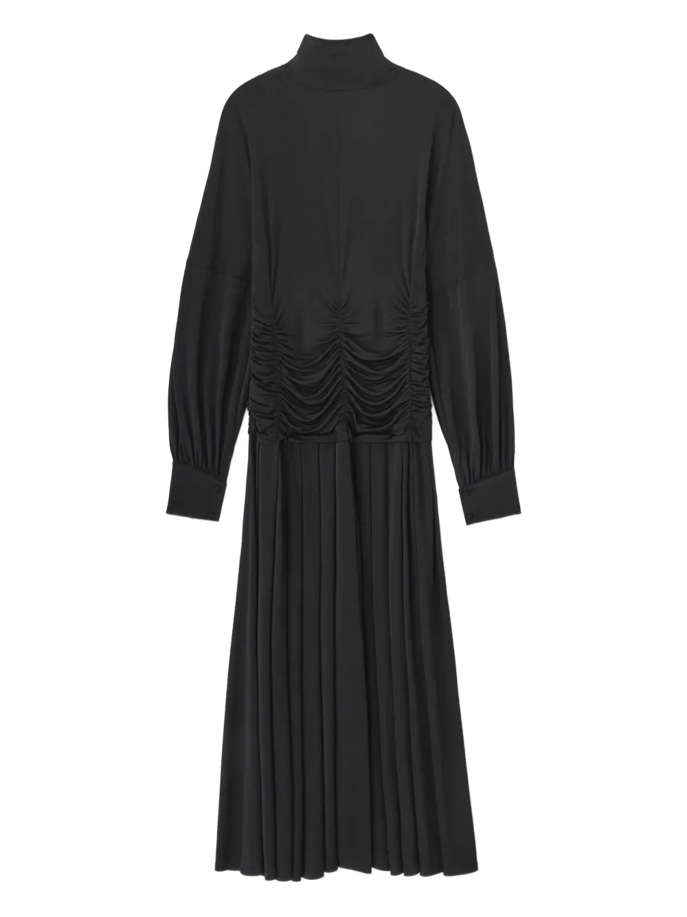 

Платье миди со складками Ganni, черный