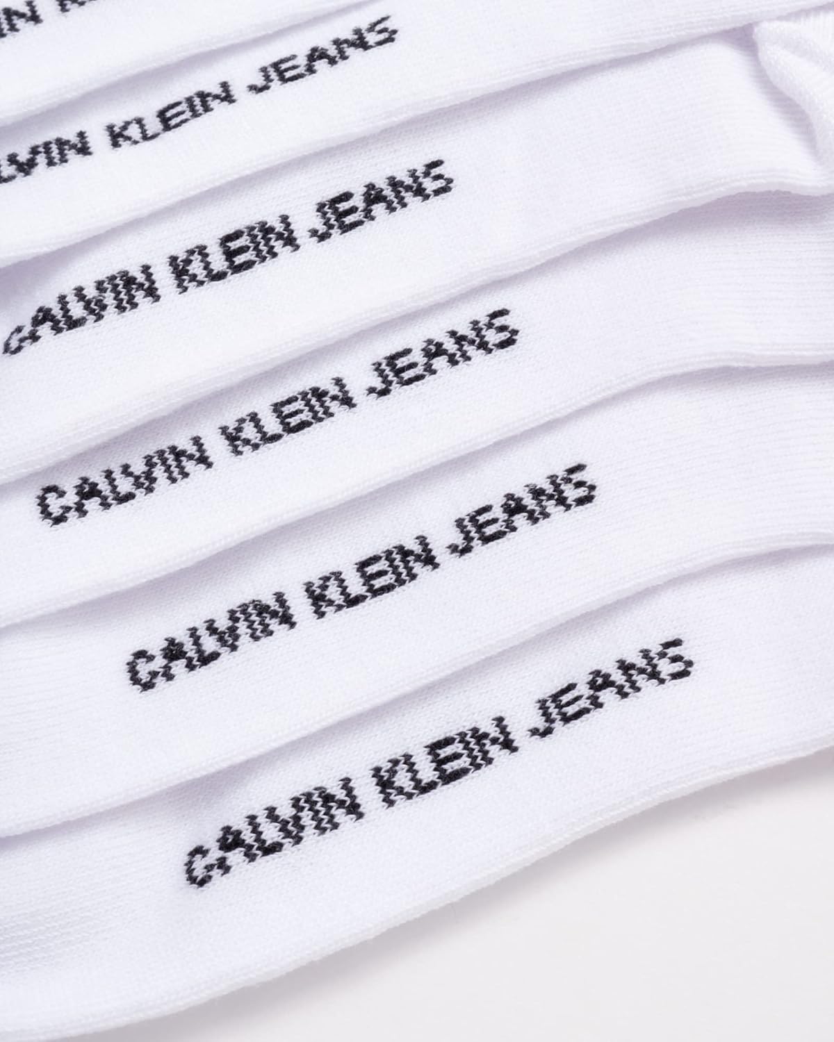 Женские носки Calvin Klein, невидимые, с нескользящей пяткой, легкие, из хлопковой смеси, с низким вырезом, 6 пар в упаковке, White Logo — фото 3