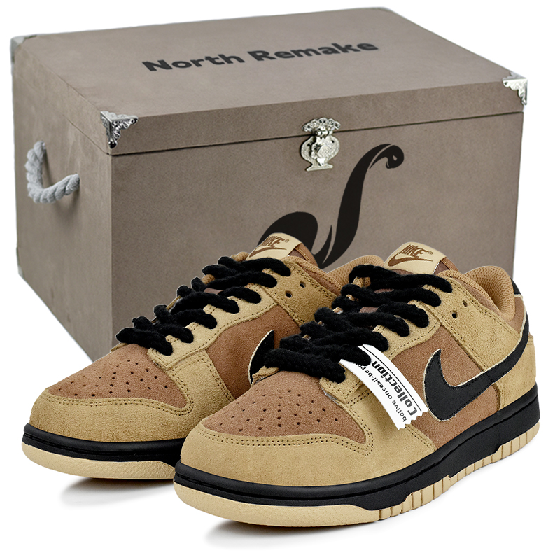 

Nike Скользоустойчивые износостойкие низкие скейтерские кроссовки Dunk Unisex коричневые Brown Trace Earthy-Gift Box, цвет Brown Trace Earthy-Gift Box 1