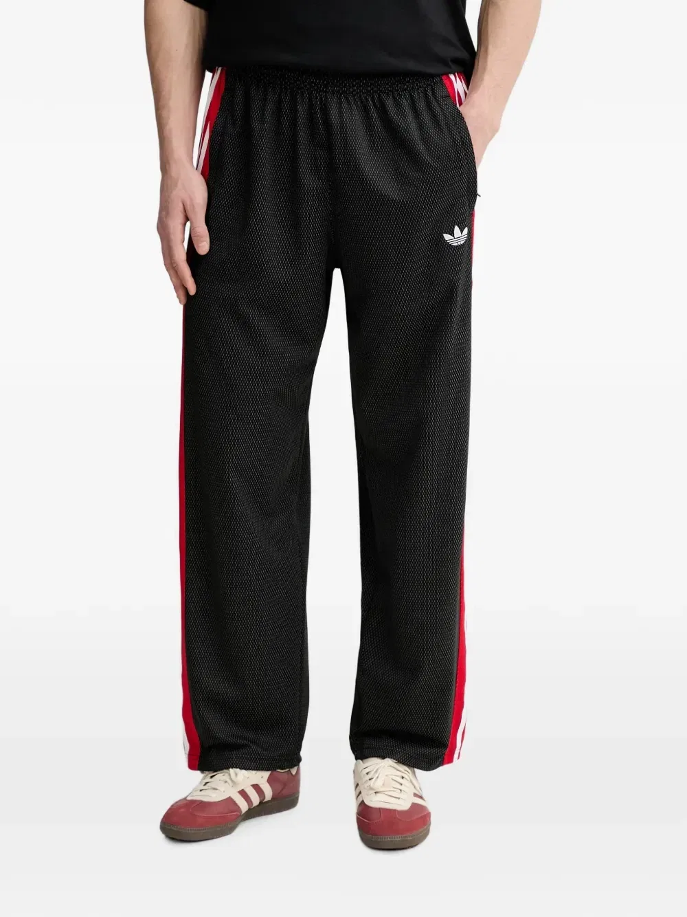 Спортивные брюки из сетчатой ткани Adidas, черный