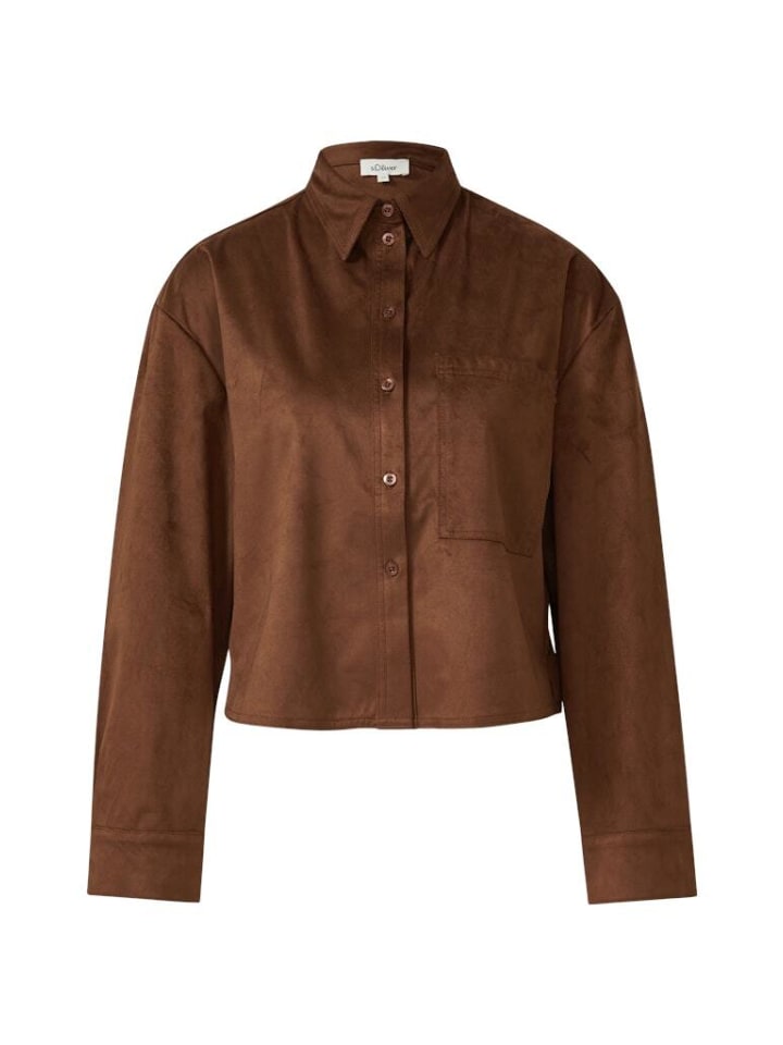 

S.OLIVER RED LABEL Блузка с длинными рукавами коричневого цвета