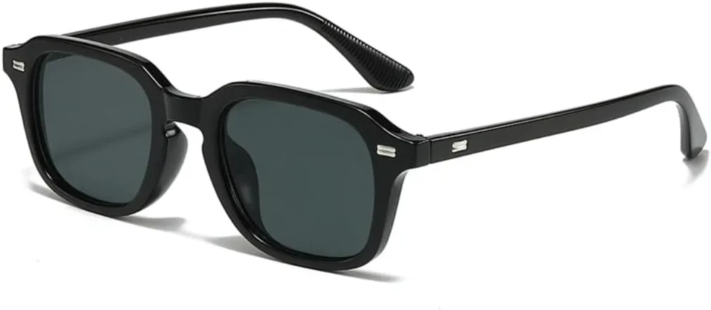 

Солнцезащитные очки конфетных цветов для женщин, ретро-очки с заклепками для мужчин, модные оранжевые очки с защитой от УФ-излучения UV400 HHZZYVY, Black Grey