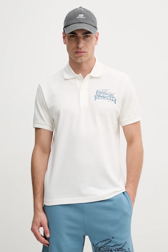 

Хлопковая поло Lacoste, белый