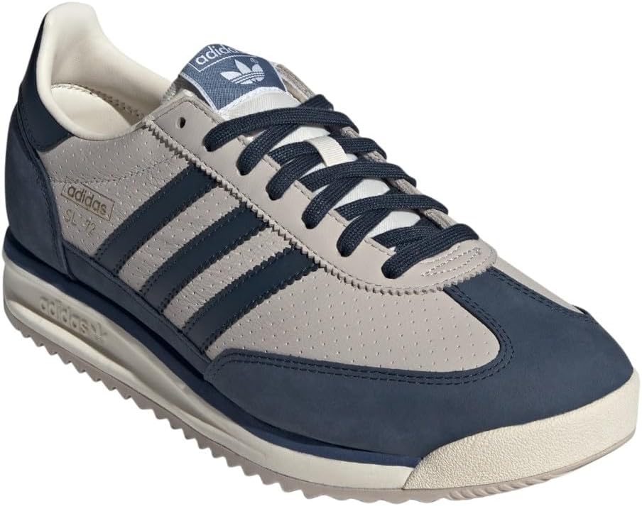 Мужские кроссовки adidas SL 72 Rs на шнуровке, синие, кремовые — фото 2