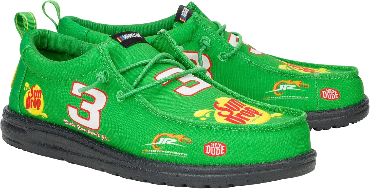 HEYDUDE X NASCAR, мужские слипоны, комфортные и легкие, зеленый — фото 3