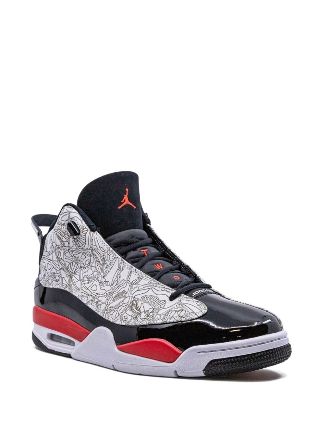 Кроссовки Jordan Air Jordan Dub Zero, белый/черный/красный — фото 2