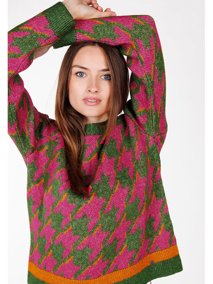 

Пуловер KEY LARGO Pullover Check, цвет Grün/Pink