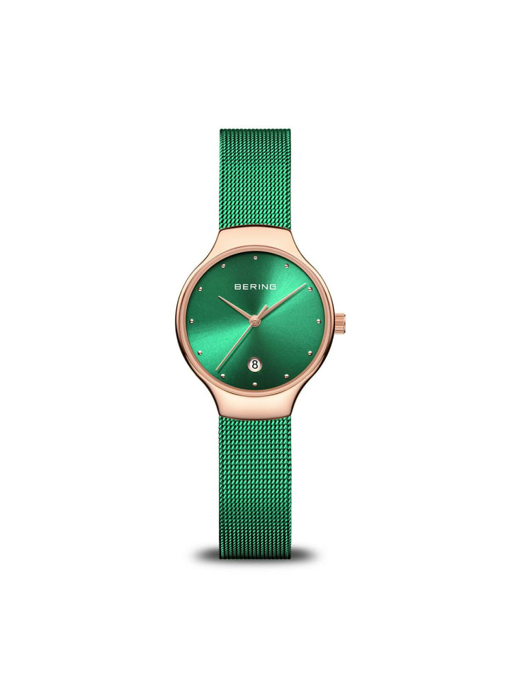 

Bering Аналоговые женские часы зеленого цвета